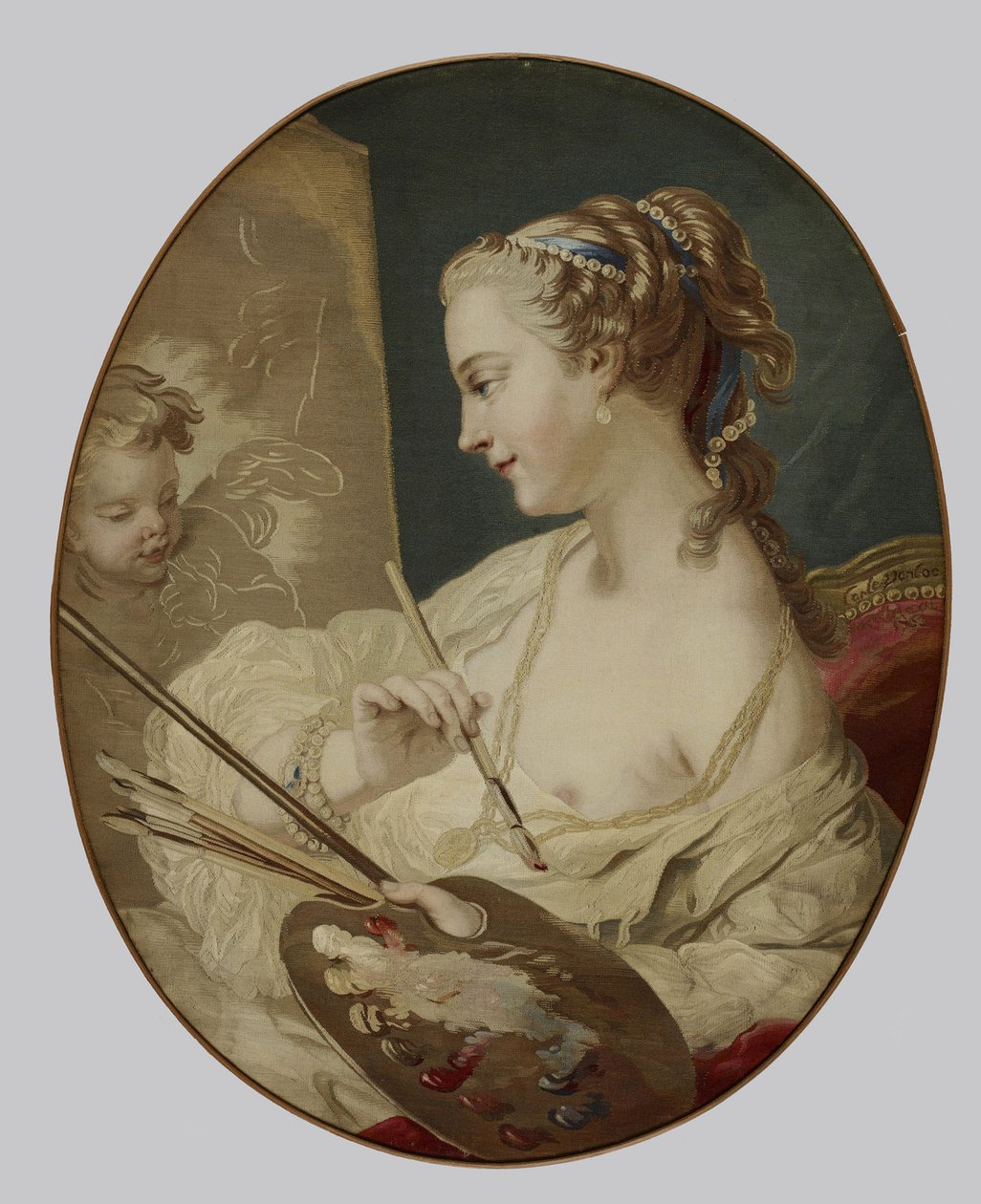Figura Allegorica di una Donna che Rappresenta la Pittura, 1763 da Carle van after Loo