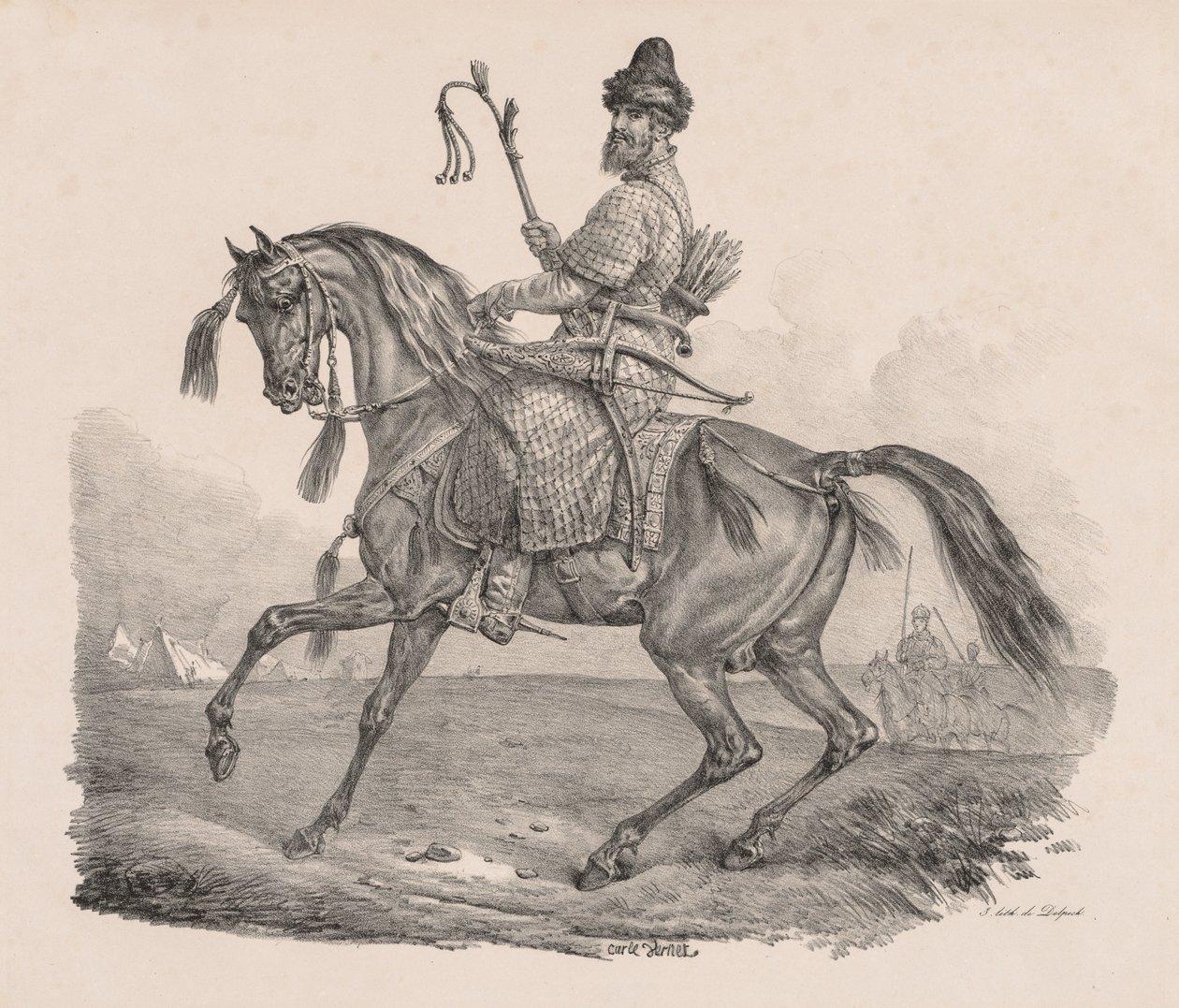 Cavaliere cosacco, c. 1820 da Carle Vernet