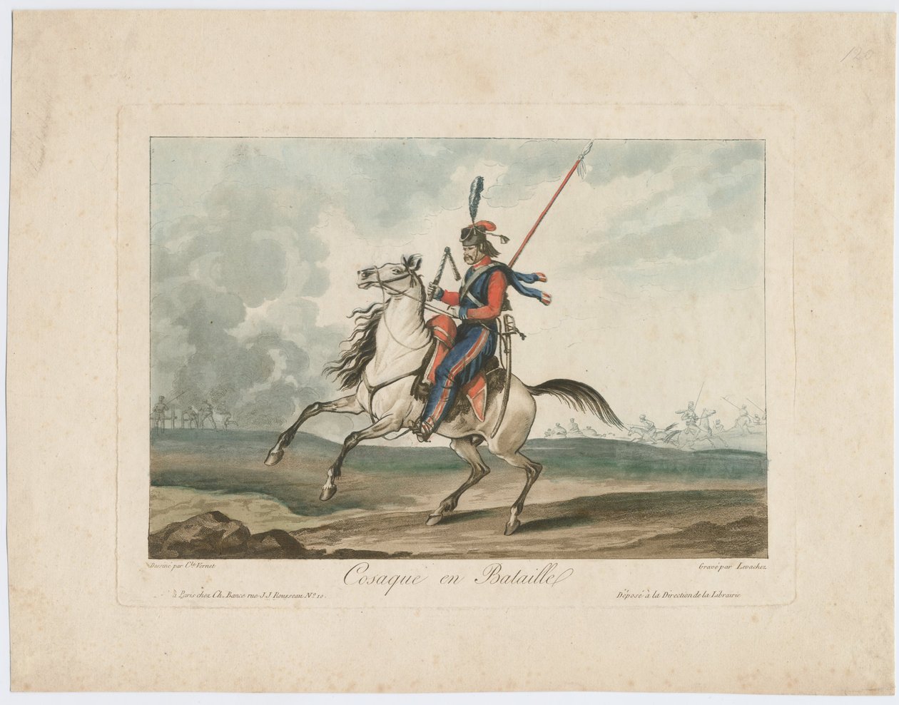 Cosacco in battaglia da Carle Vernet