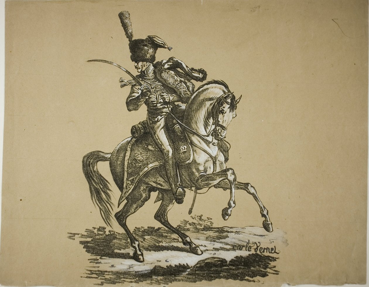 Guardia Reale, Ussaro a Cavallo e Cavallo, n. 6 da Carle Vernet