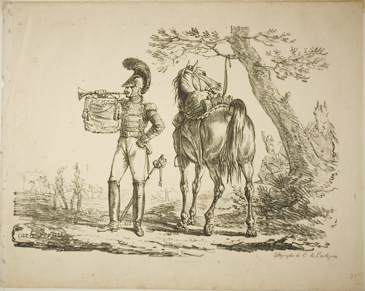 Trombettista dei Fucilieri da Carle Vernet