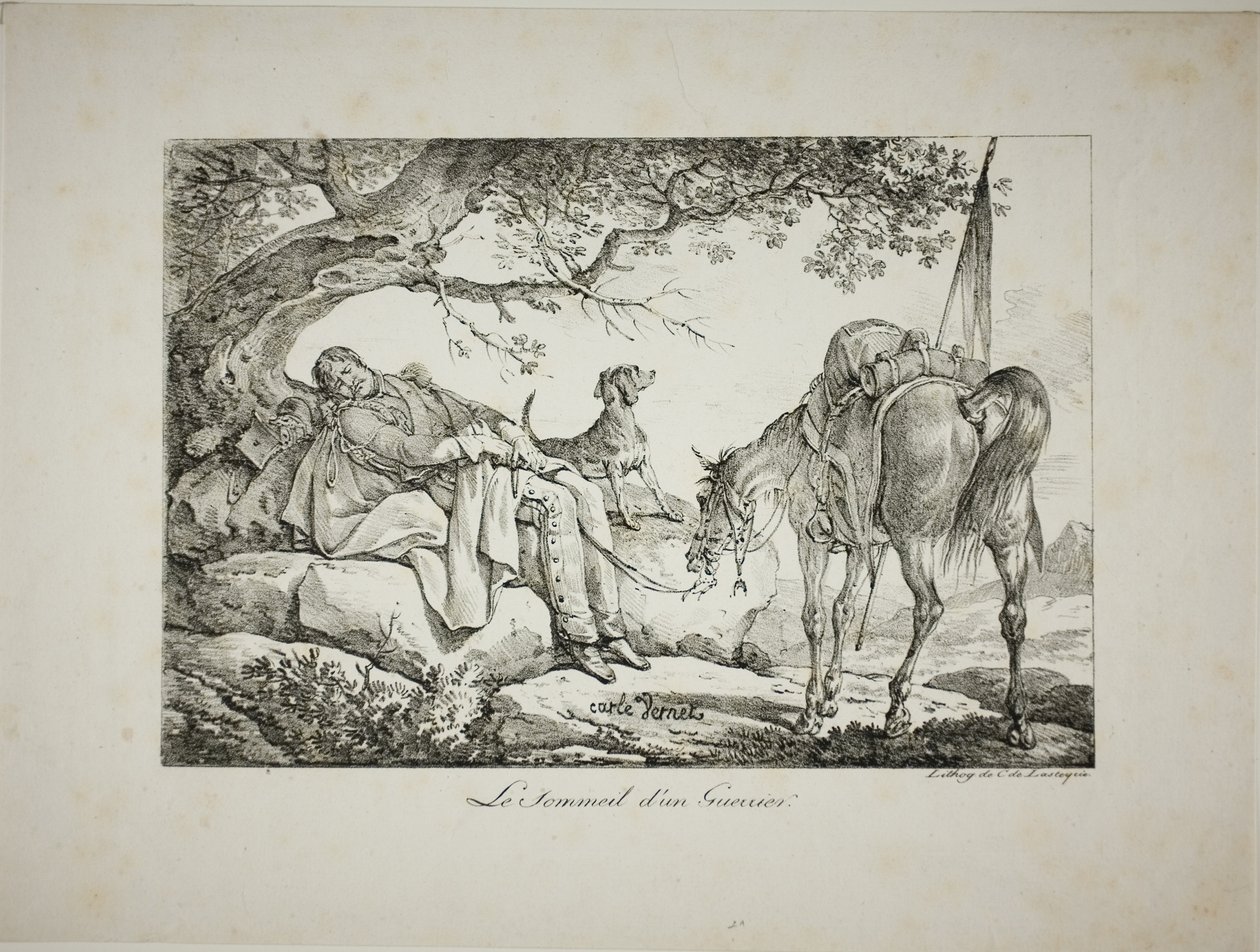 Guerriero che dorme da Carle Vernet