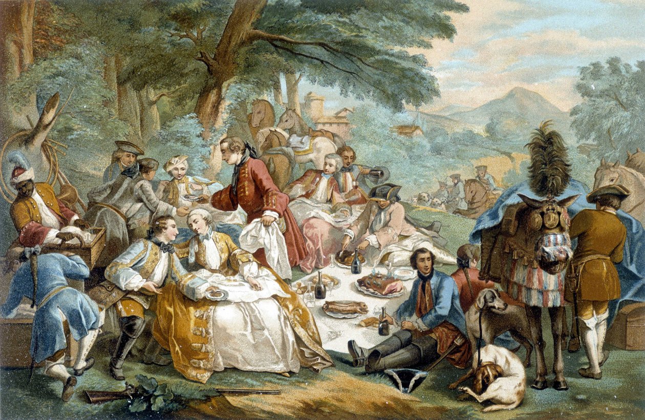 Pranzo di caccia - dopo Carle Van Loo da Carle van (after) Loo