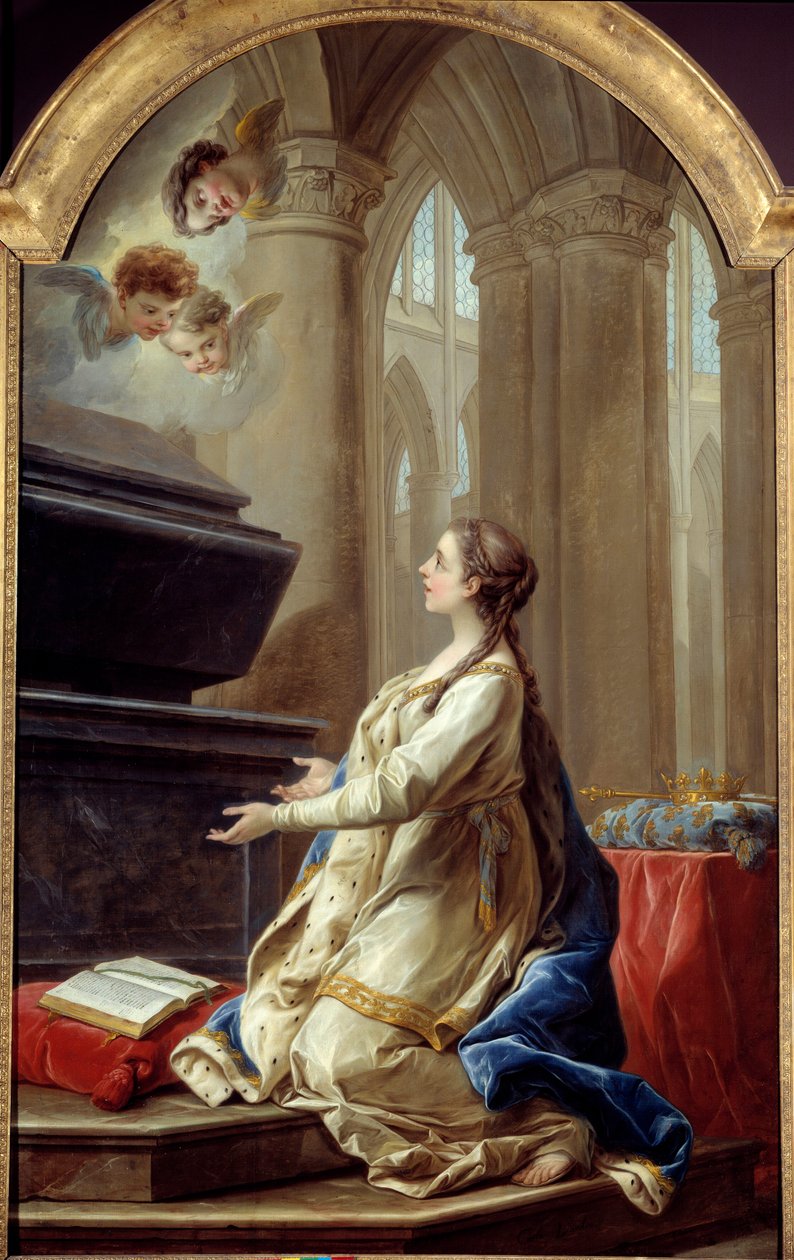 Santa Clotilde in preghiera da Carle van Loo