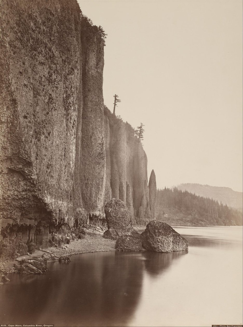 Capo Horn, Fiume Columbia, Oregon da Carleton E. Watkins