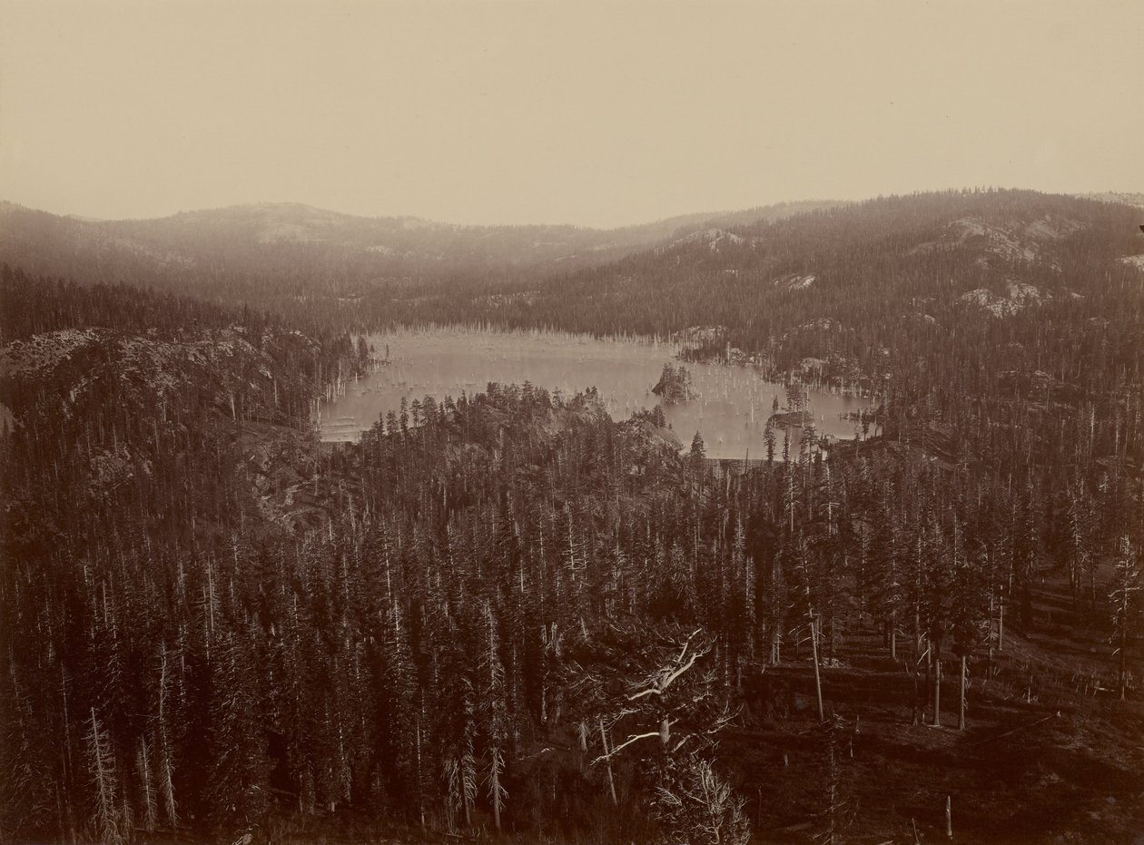 Dighe e Lago, Contea di Nevada, Vista da Lontano da Carleton E. Watkins