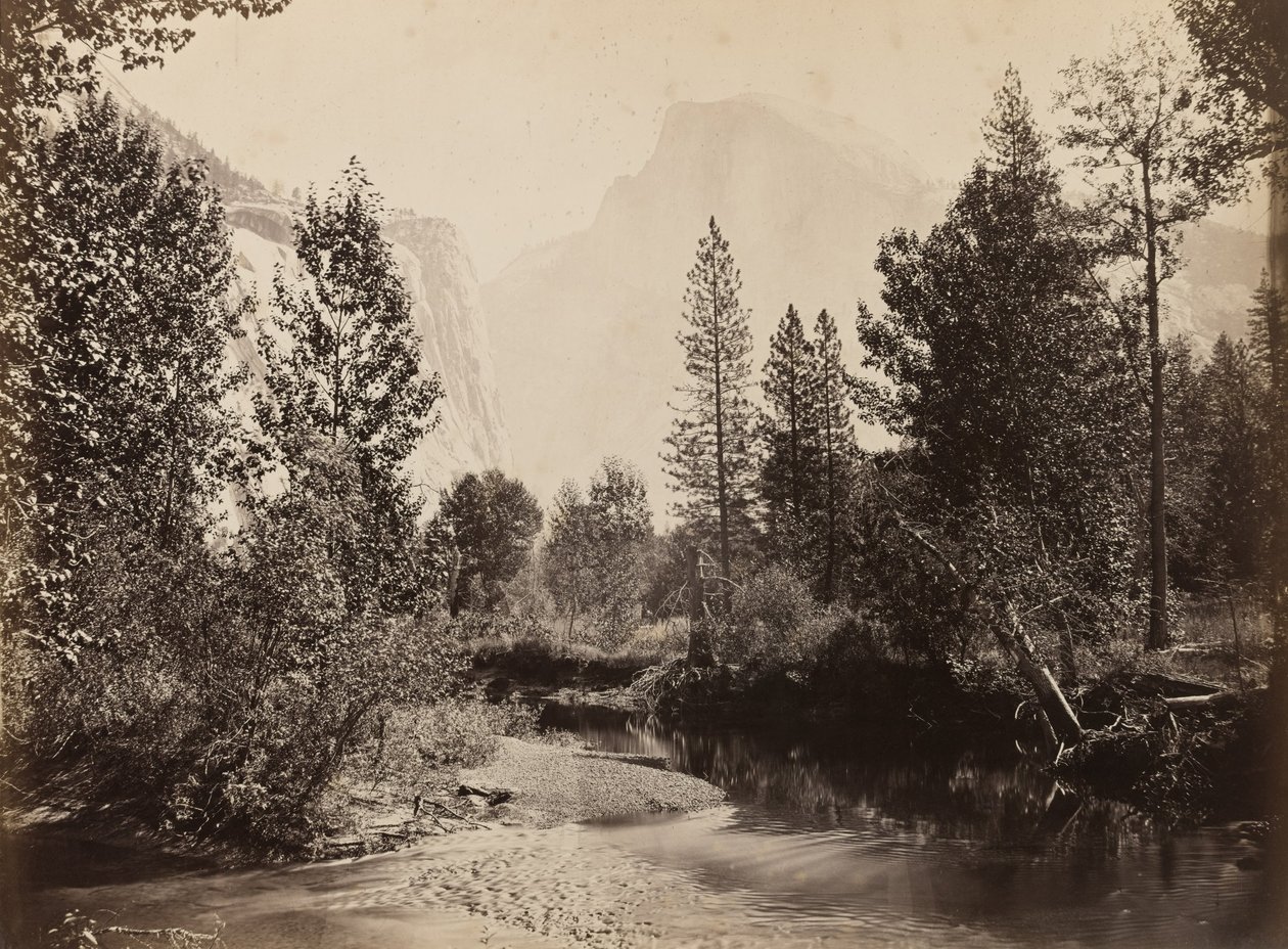 Half Dome, 4967 piedi, Yosemite da Carleton E. Watkins