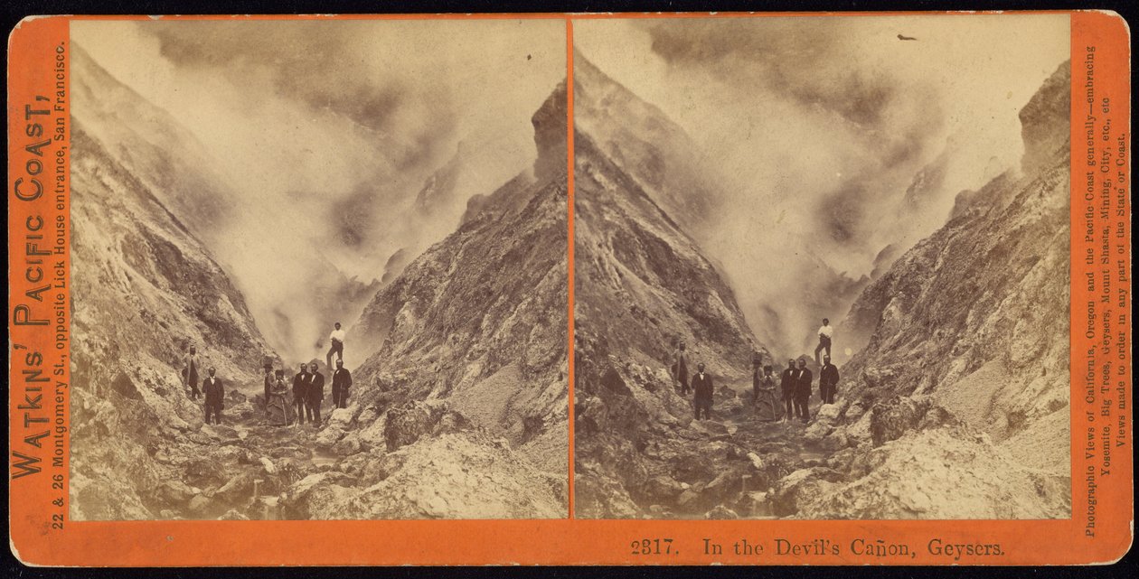Nel Canyon del Diavolo, Geysers da Carleton E. Watkins