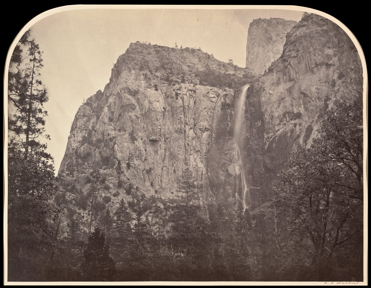 Pohono, Bridal Veil, 900 piedi, Yosemite da Carleton E. Watkins