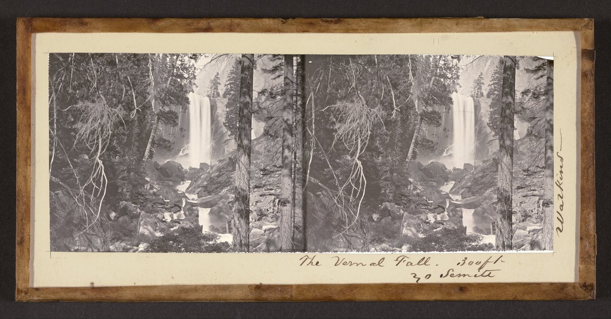 La Cascata Vernal, 300 piedi, Yosemite da Carleton E. Watkins