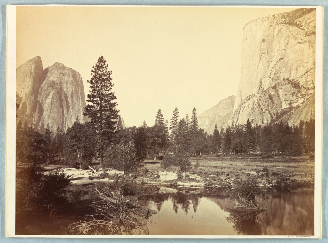 Giù nella Valle, El Capitan e Cathedral Rocks da Carleton E. Watkins