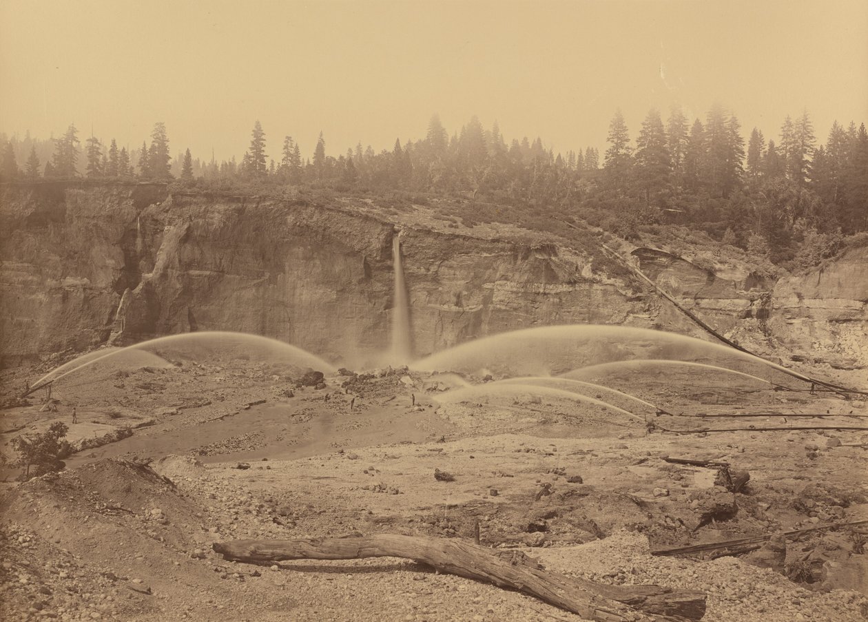 Malakoff Diggins, North Bloomfield, Contea di Nevada da Carleton E. Watkins