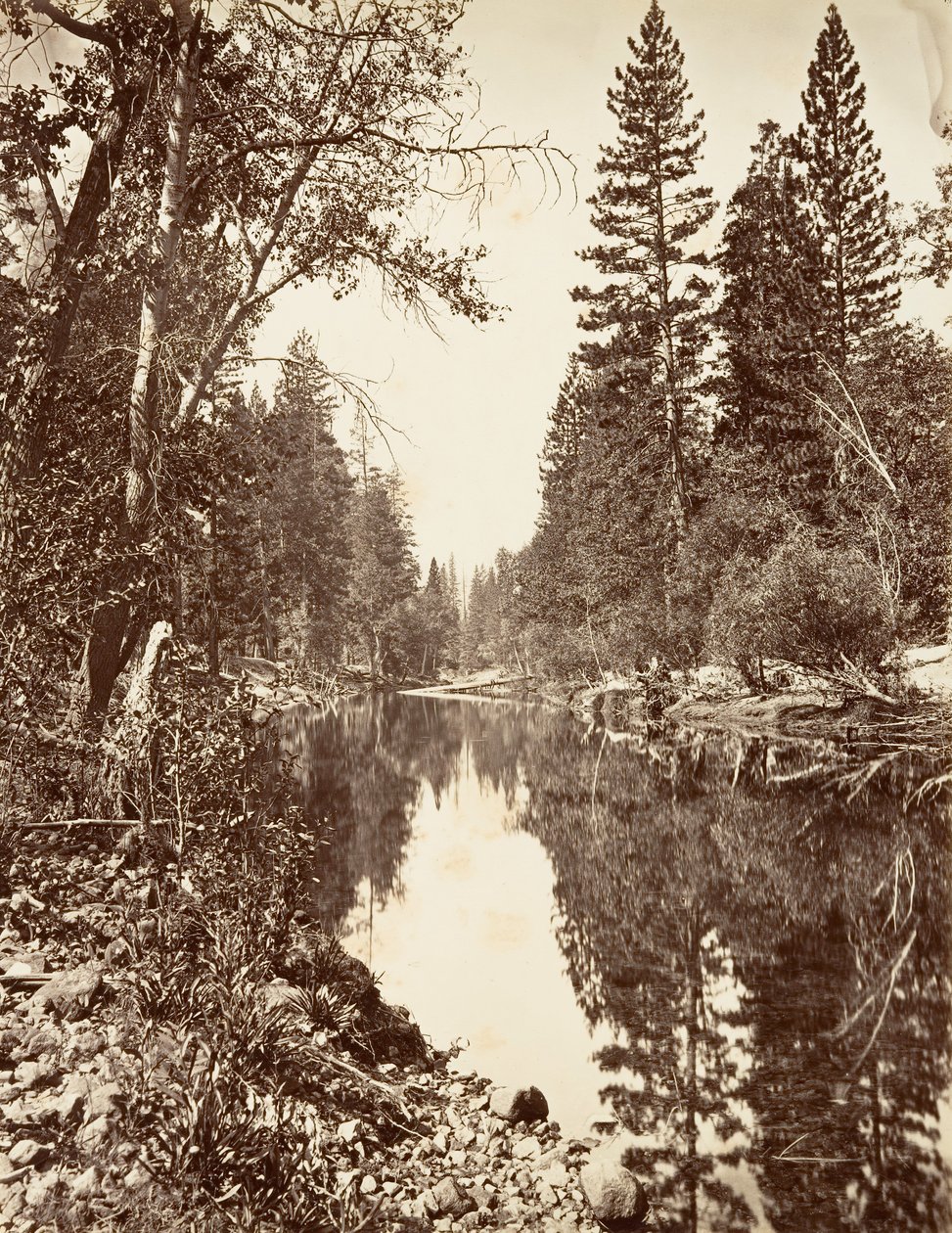 Fiume Merced, Yosemite, ca. 1872, stampato ca. 1876 da Carleton E. Watkins.