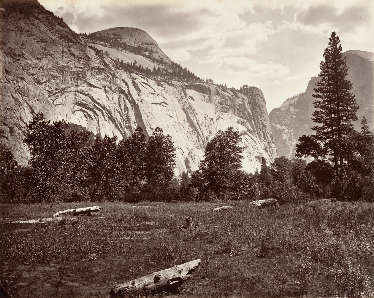 North Dome, 3.725 piedi, Yosemite, ca. 1872, stampato ca. 1876 da Carleton E. Watkins.