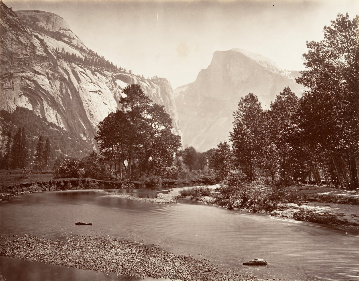 Cupola Nord e Sud, Yosemite da Carleton E. Watkins.