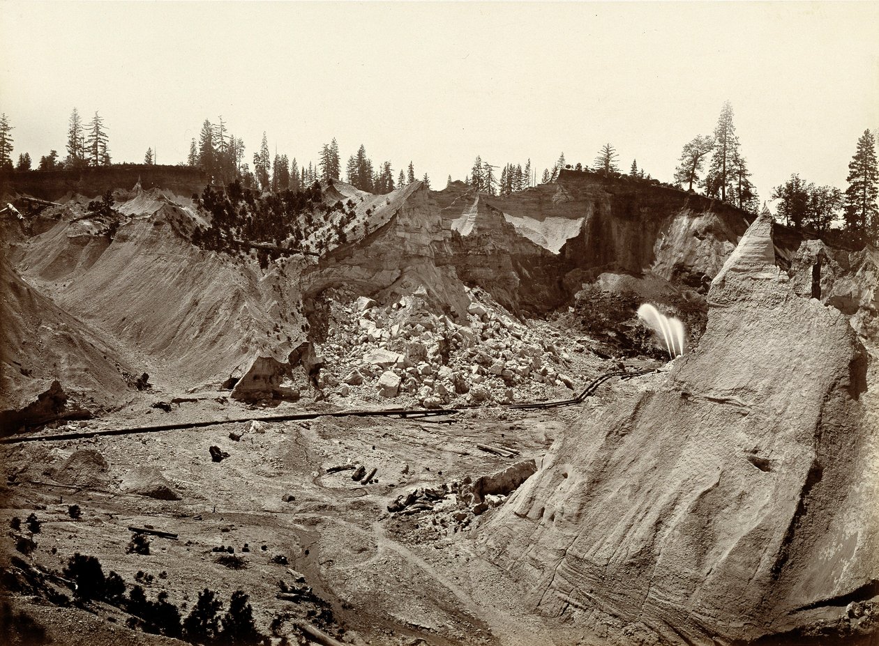 Union Diggings, Columbia Hill, Contea di Nevada da Carleton E. Watkins
