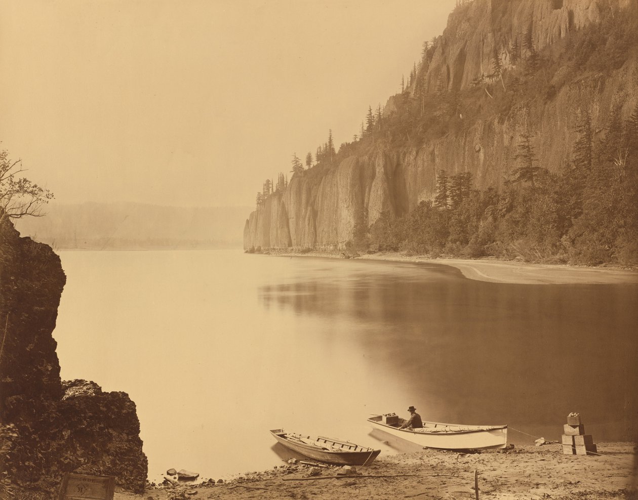 Capo Horn, Fiume Columbia, 1867 da Carleton Emmons Watkins