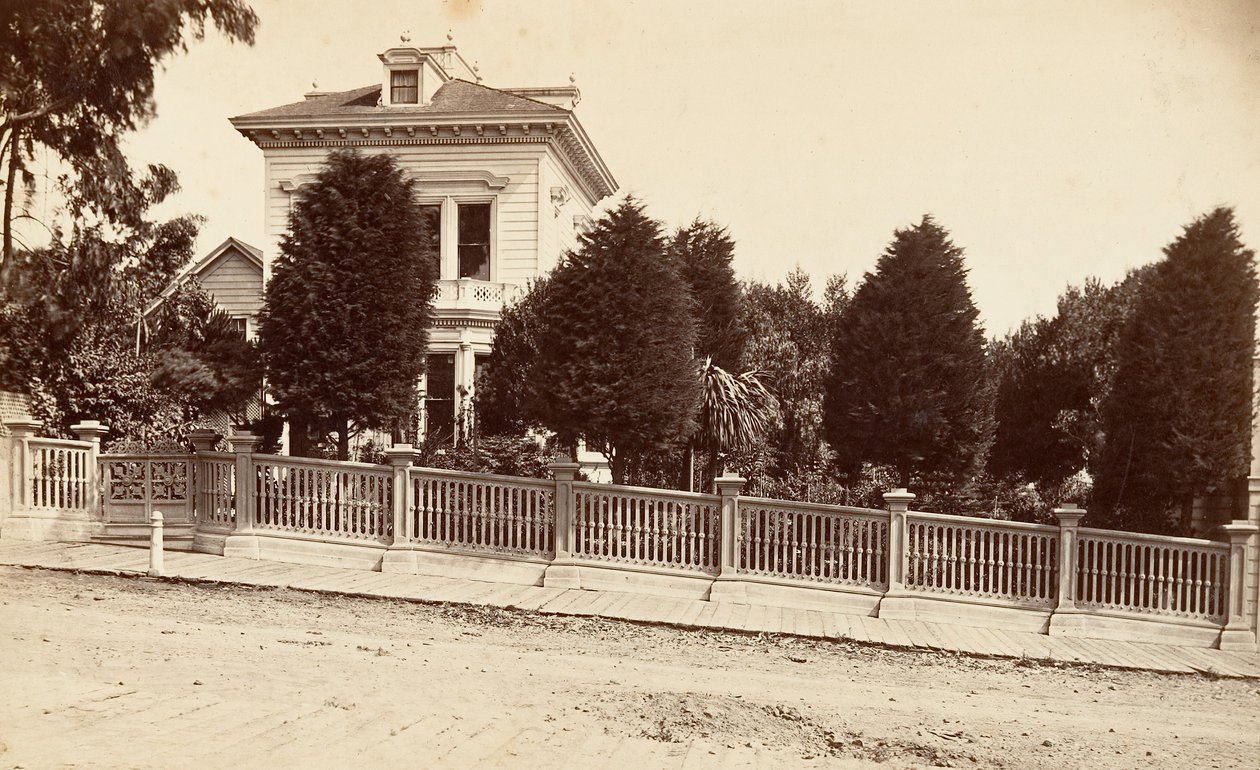 Residenza di Charles Bernard. 312 Oak Street, San Francisco, California, ca. 1876 da Carleton Emmons Watkins