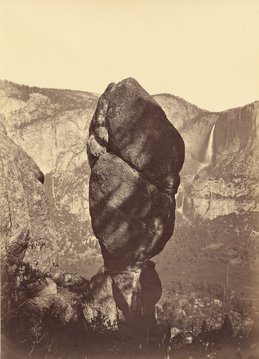Agassiz Rock e le cascate Yosemite, da Union Point da Carleton Watkins