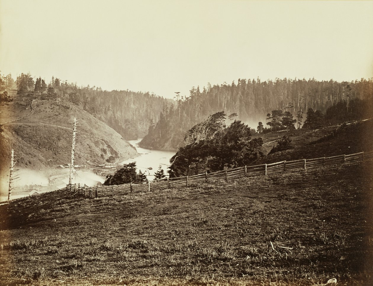 Fiume Albion, contea di Mendocino, California da Carleton Watkins