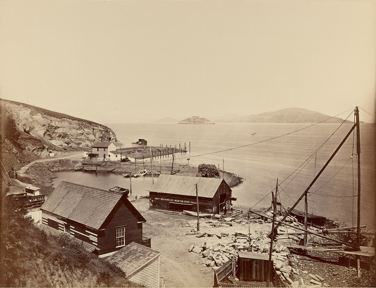 Alcatraz, da North Point da Carleton Watkins