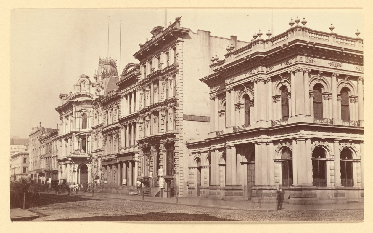 California Street, vista verso est, San Francisco da Carleton Watkins