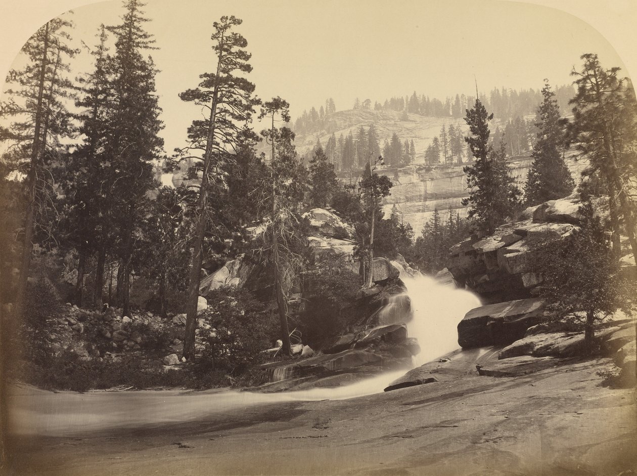 Cascata - Nevada Fall - 700 piedi, Yosemite da Carleton Watkins