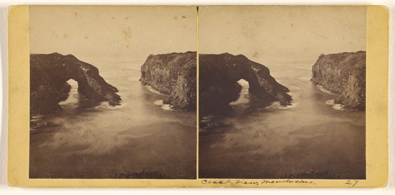 Veduta della costa, Mendocino da Carleton Watkins