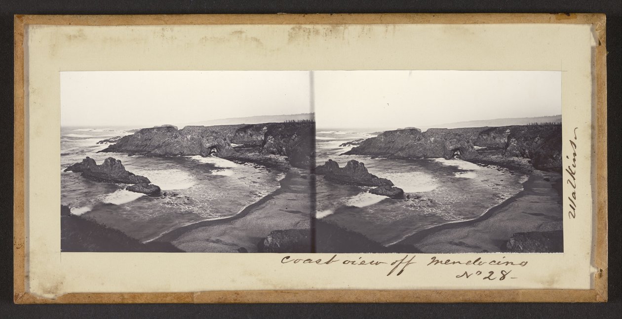 Vista costiera al largo di Mendocino da Carleton Watkins