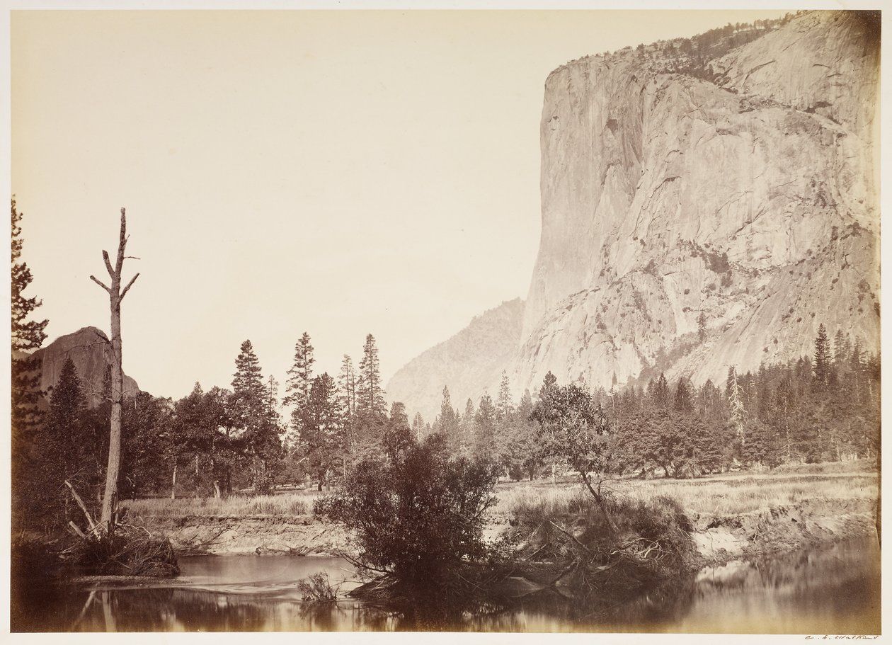El Capitan, 3600 piedi, Yosemite da Carleton Watkins