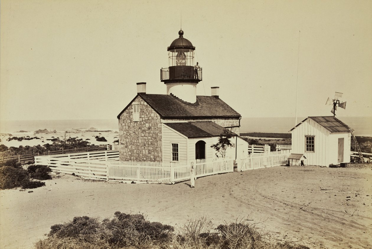 Faro vicino a Monterey da Carleton Watkins