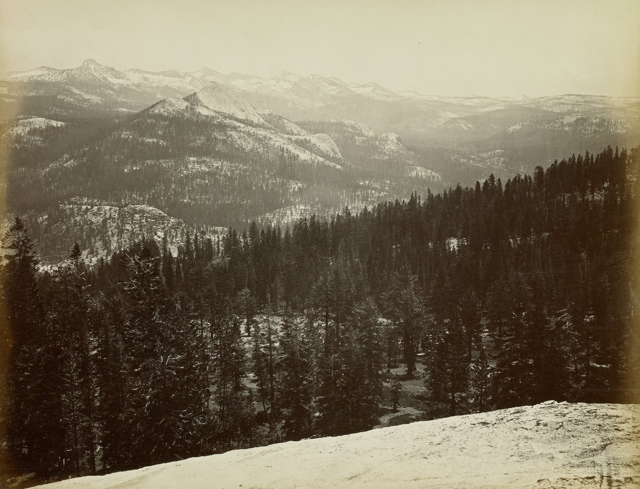 Gruppo Merced visto dal Sentinel Dome da Carleton Watkins