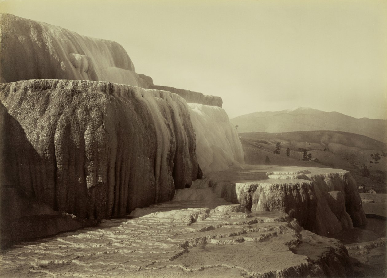 [Terrazze di Minerva, Parco nazionale di Mammoth Hot Springs] da Carleton Watkins