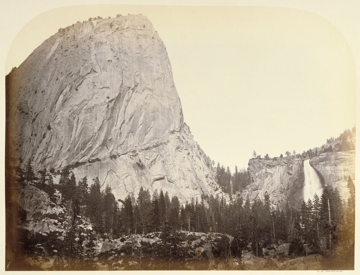 [Monte Broderick - Cascata Nevada - Yosemite] da Carleton Watkins