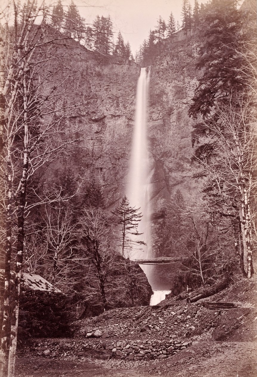 Cascate Multnomah, 700 piedi, Oregon da Carleton Watkins