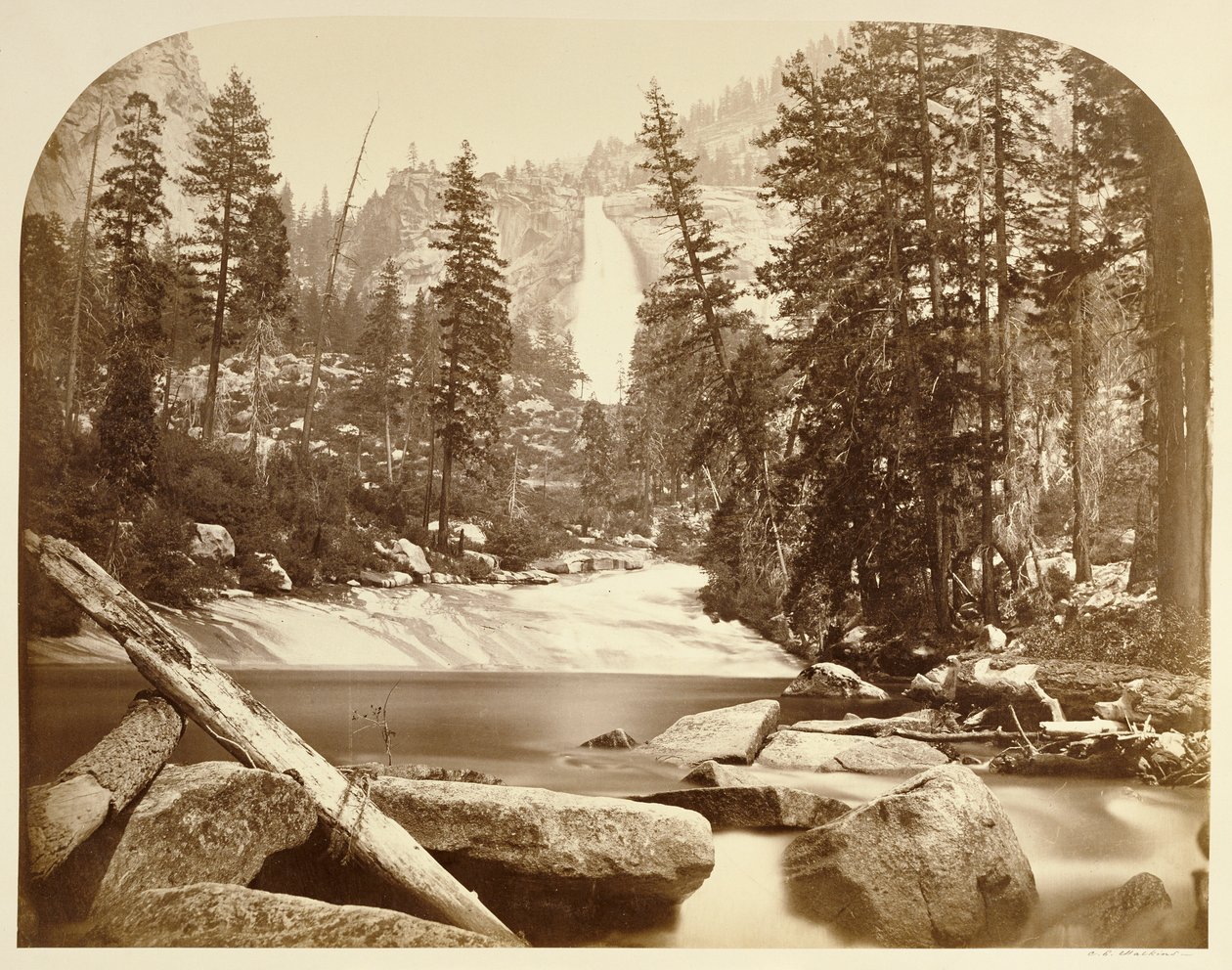 Cascata Nevada - 700 piedi, Yosemite da Carleton Watkins
