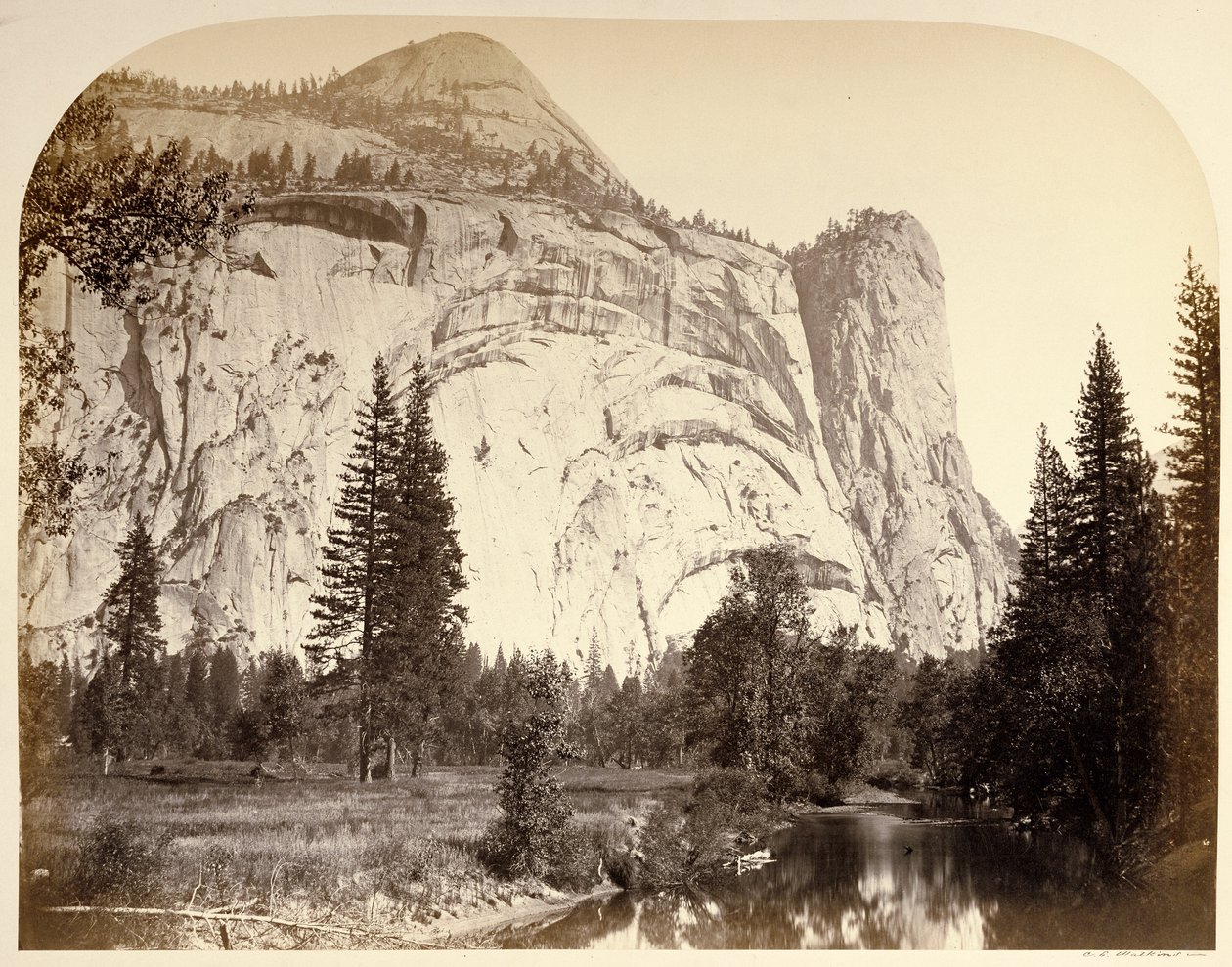 North Dome. Royal Arches - Washington Column da Carleton Watkins
