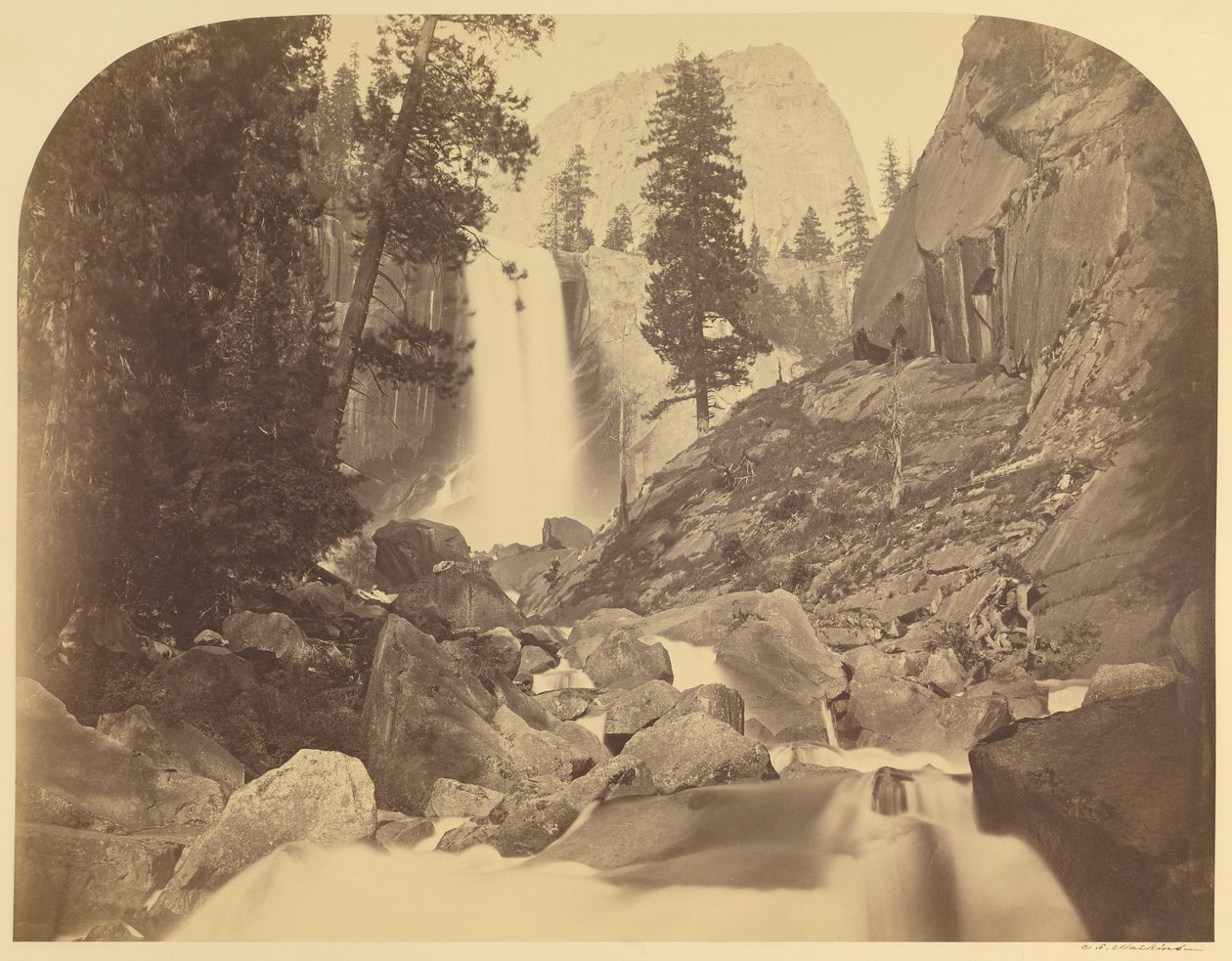 Piwayac - Cascata Vernal - 300 piedi - Yosemite da Carleton Watkins