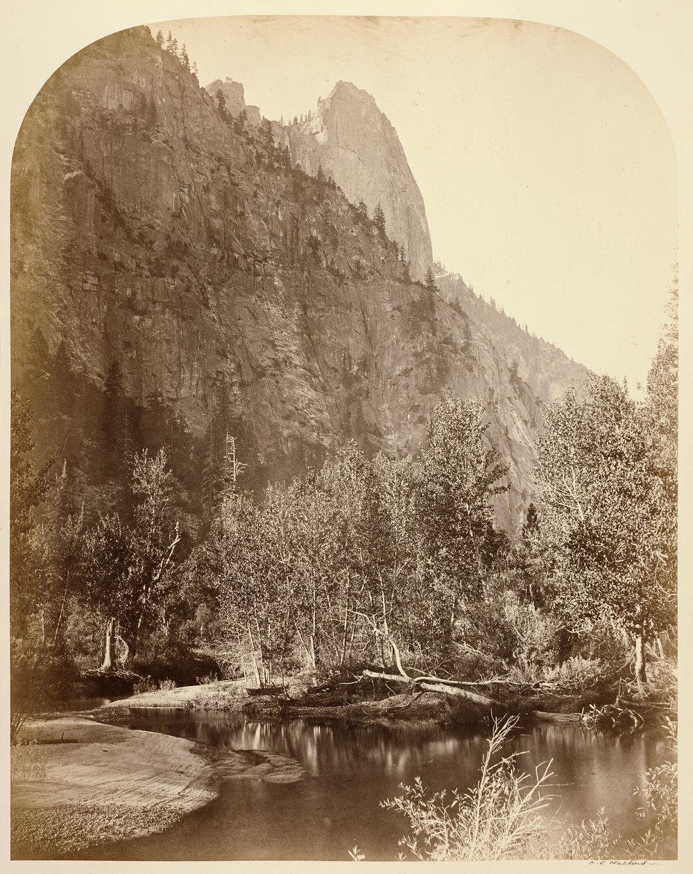 Sentinella (vista sulla valle) 3270 ft. Yo Semite. da Carleton Watkins