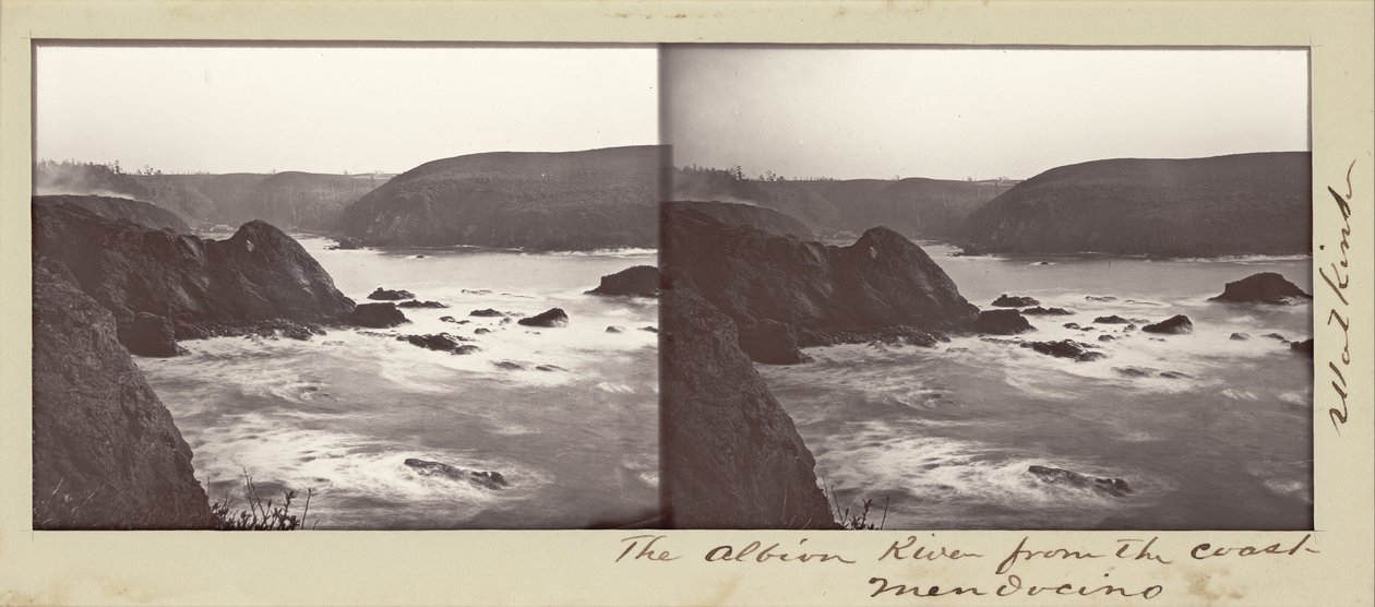 Il fiume Albion dalla costa, Mendocino da Carleton Watkins