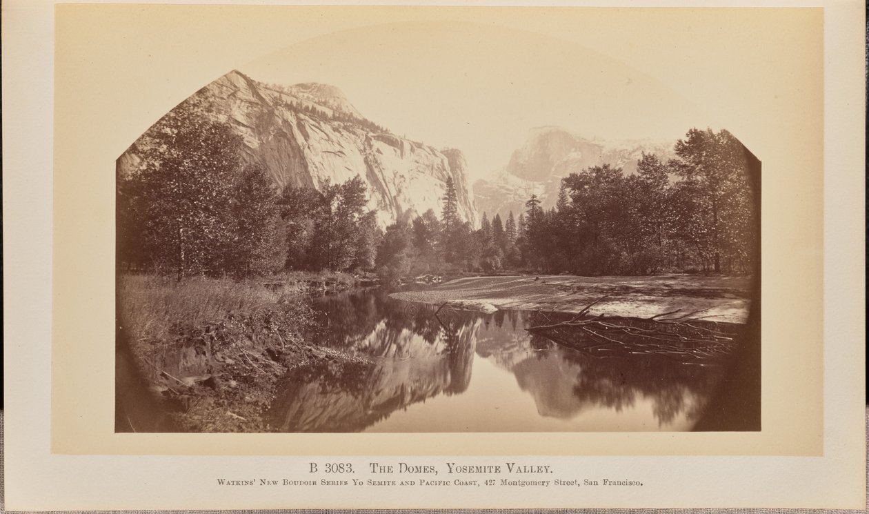 Le cupole, valle di Yosemite da Carleton Watkins