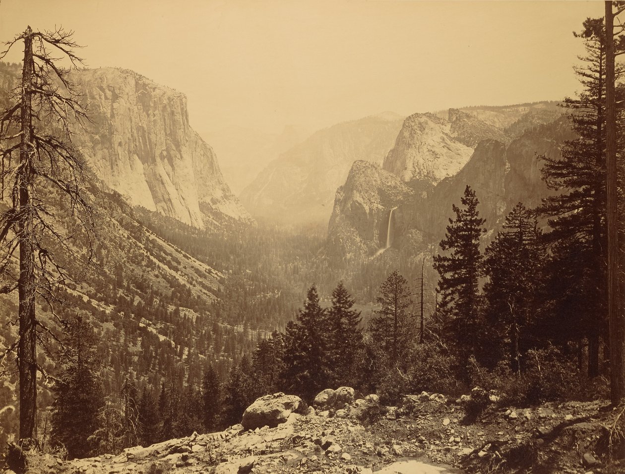 La valle di Yosemite da Inspiration Point, sentiero di Mariposa / Veduta generale della valle da Inspiration Point da Carleton Watkins