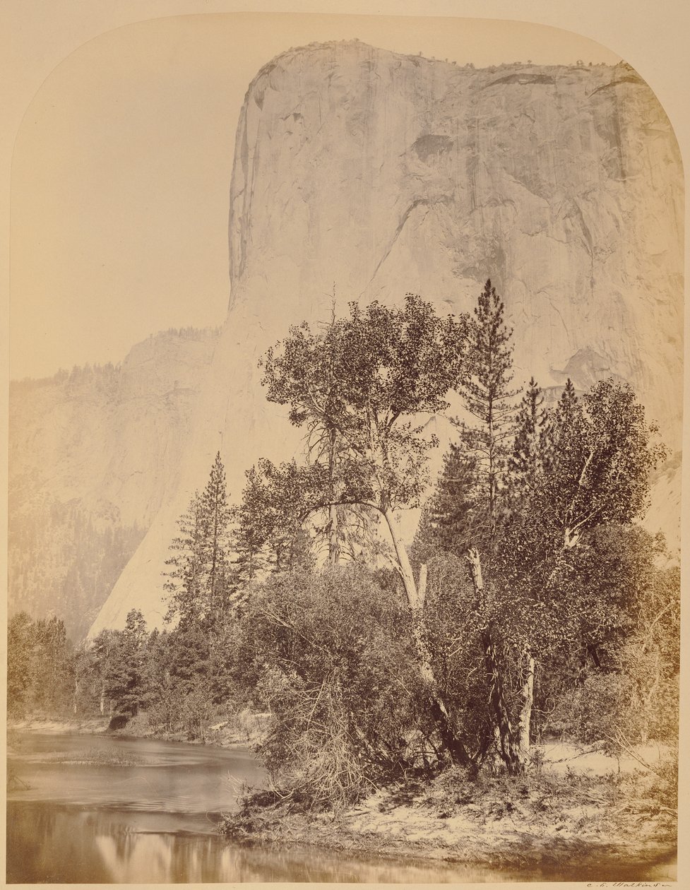 Tutucanula - El Capitan, 3600 piedi, Yosemite da Carleton Watkins