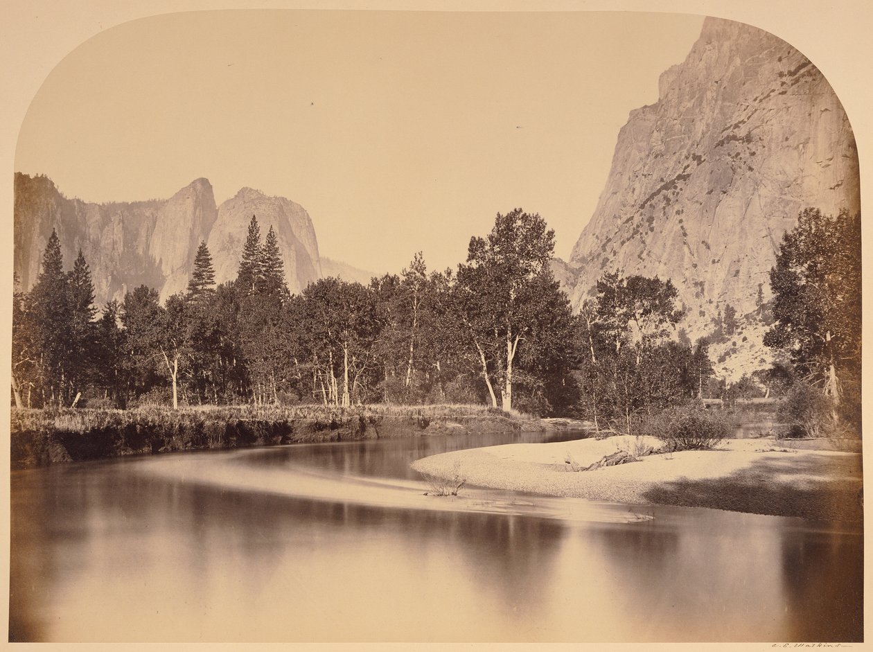 Veduta da Camp Grove lungo la valle - Yo Semite da Carleton Watkins