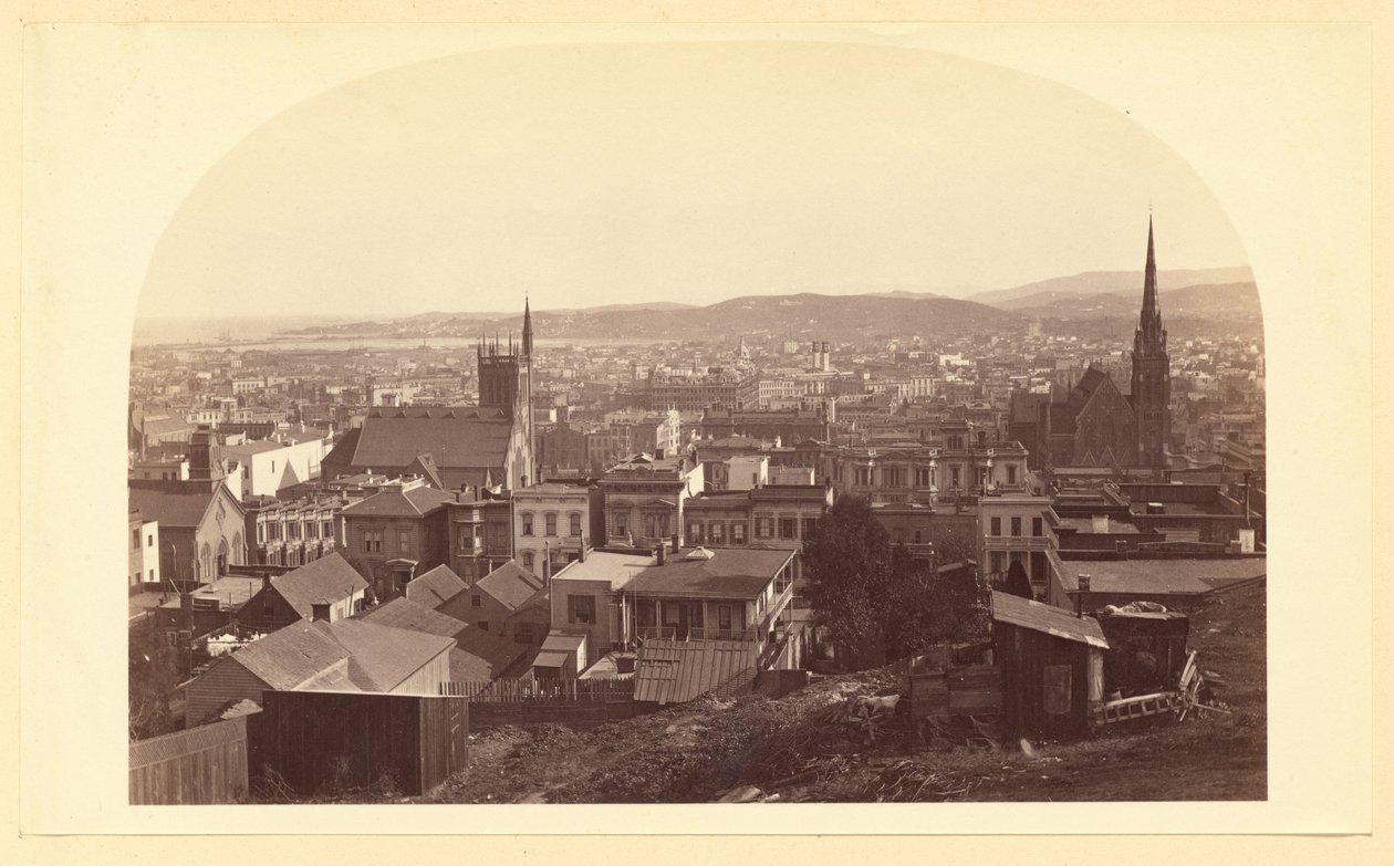 [Veduta dalla residenza di Chas. Crocker, verso sud, S.F.] da Carleton Watkins