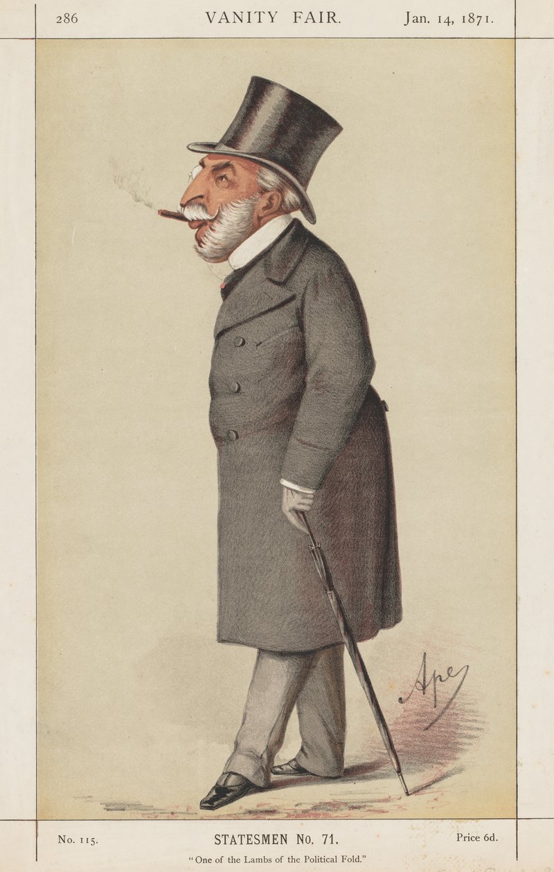 Vanity Fair: Statista, n. 71 "Uno degli agnelli del gregge politico" da Carlo (Ape) Pellegrini
