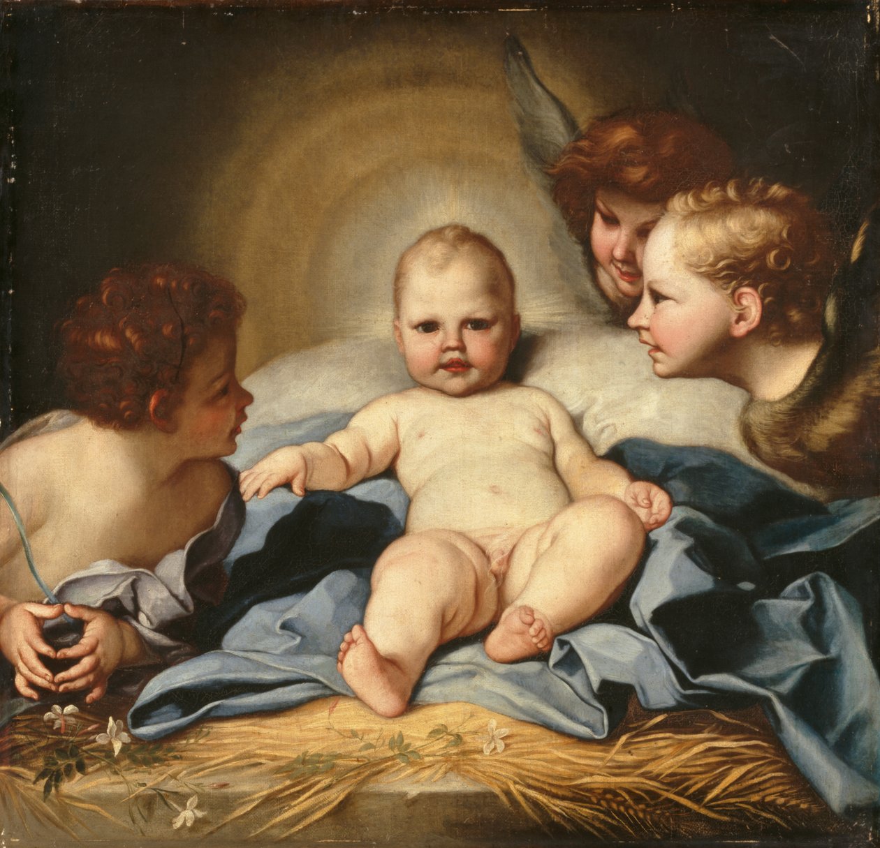 Il Bambino Gesù con Angeli e il Bambino San Giovanni Battista da Carlo (follower of) Maratta or Maratti