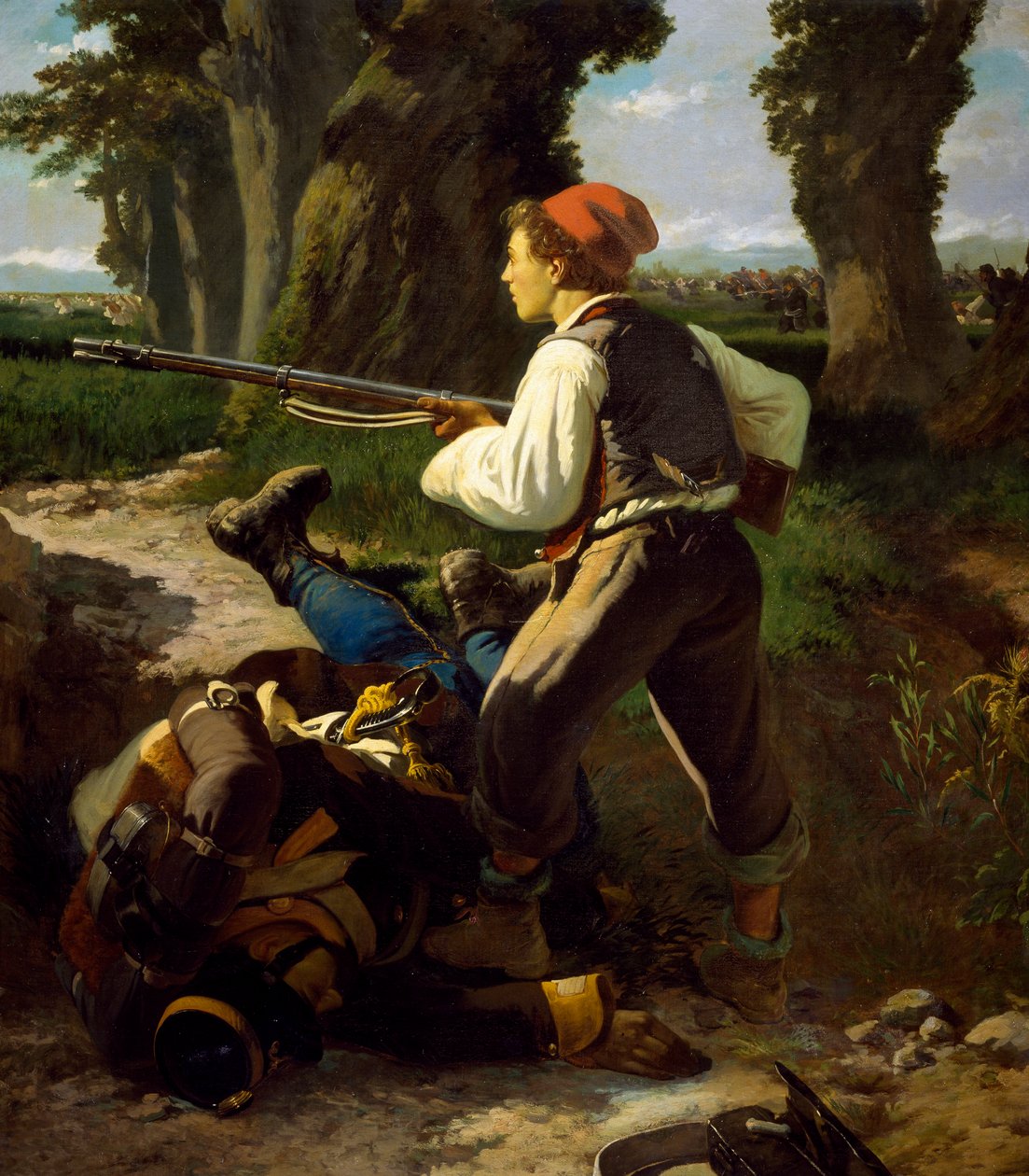 Pasquale Cova alla Battaglia di Varese, 26 maggio 1859, di Carlo Ademollo da Carlo Ademollo