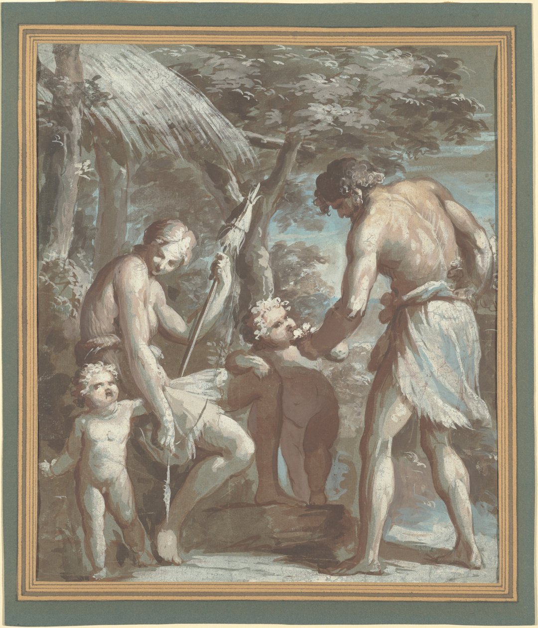 Adamo ed Eva con Caino e Abele da Carlo Alberto Baratta