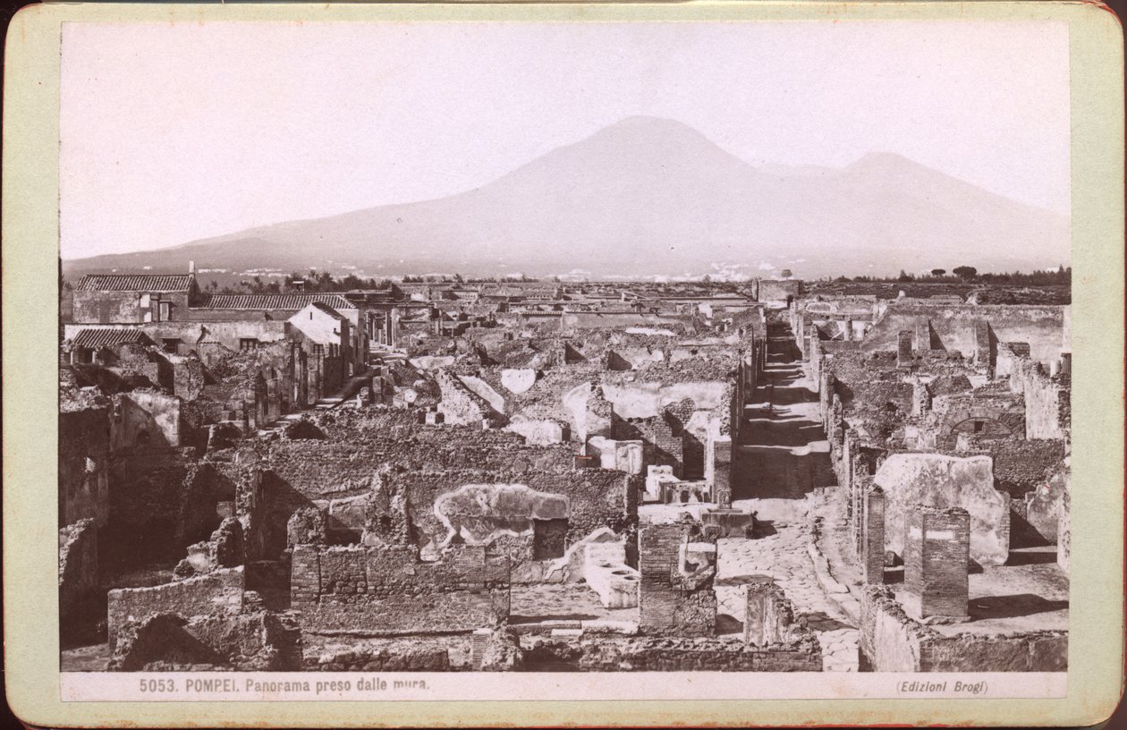 Panorama di Pompei, 1880 circa (fotografia) da Carlo Brogi